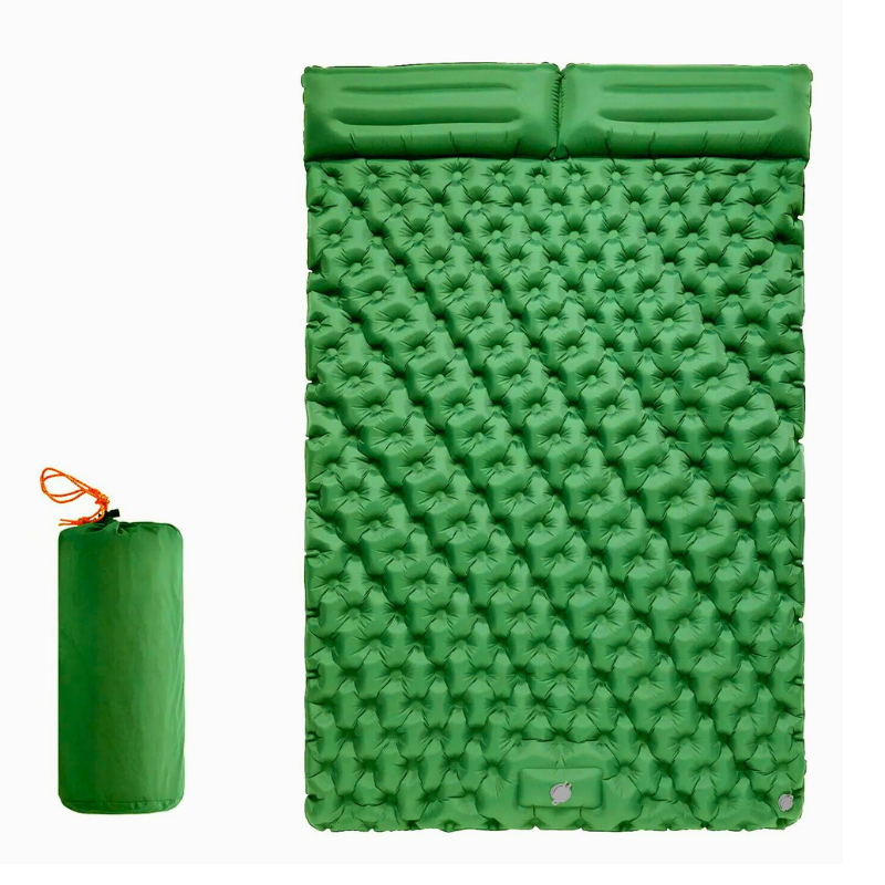 Double Inflatable Mattress with Pillow and Built-in Inflator Pump