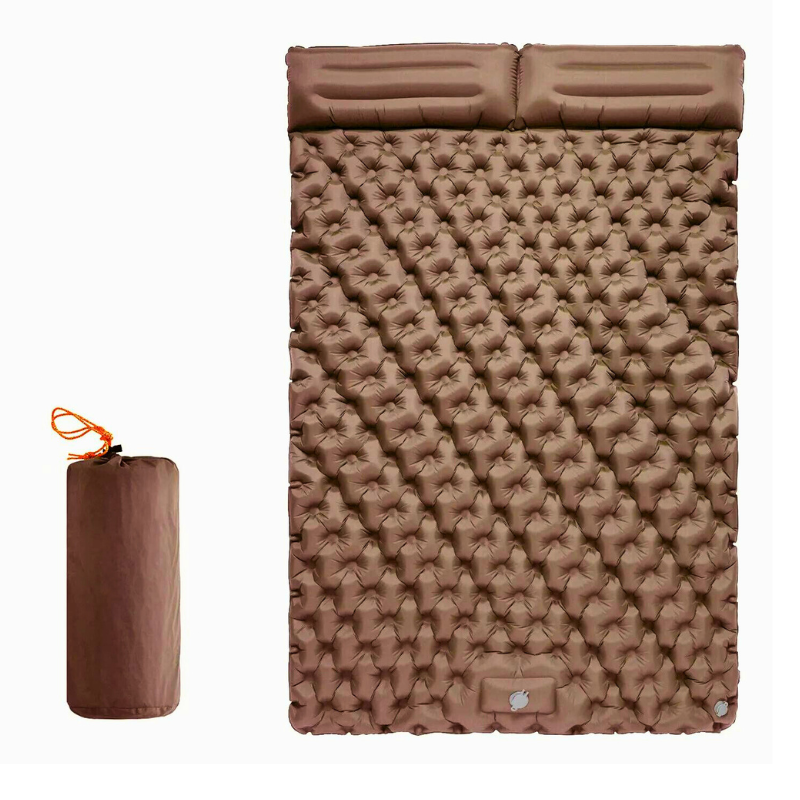 Double Inflatable Mattress with Pillow and Built-in Inflator Pump