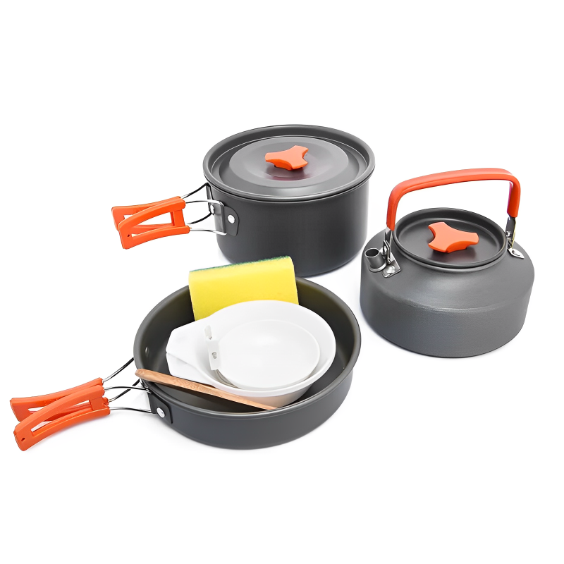 Camping Pots & Pan Outdoor Cookware Set