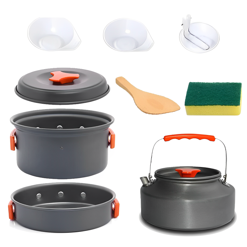 Camping Pots & Pan Outdoor Cookware Set