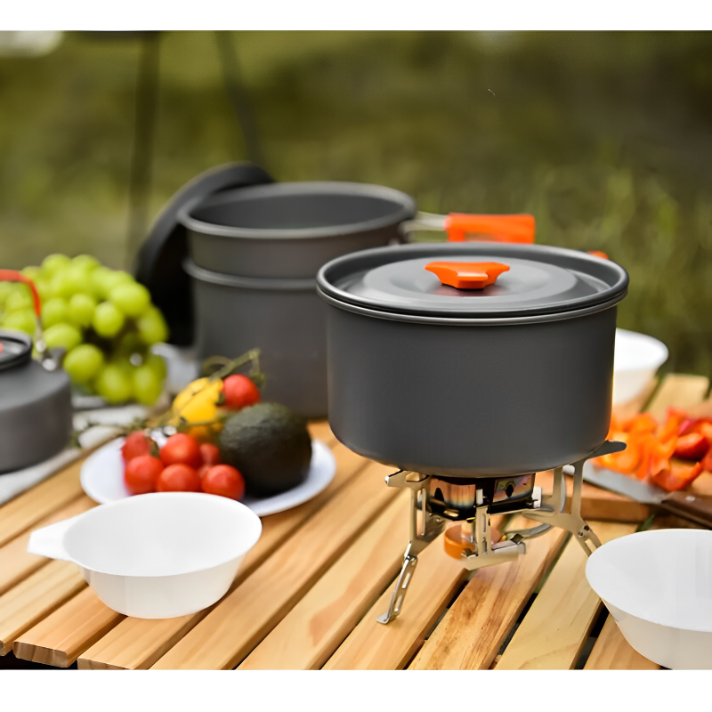 Camping Pots & Pan Outdoor Cookware Set