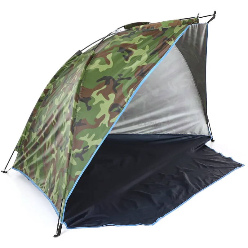 Beach tent ultralight with UV-protective fabric, designed for 2-3 people, ideal for outdoor activities like beach trips, picnics, or fishing.